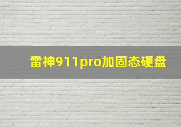 雷神911pro加固态硬盘