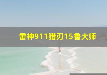 雷神911猎刃15鲁大师