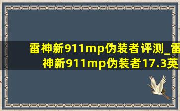 雷神新911mp伪装者评测_雷神新911mp伪装者17.3英寸