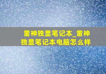 雷神独显笔记本_雷神独显笔记本电脑怎么样