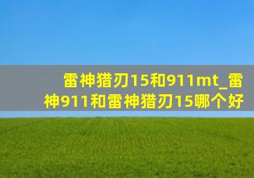 雷神猎刃15和911mt_雷神911和雷神猎刃15哪个好