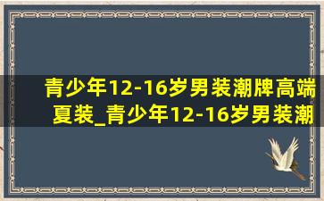 青少年12-16岁男装潮牌高端夏装_青少年12-16岁男装潮牌高端