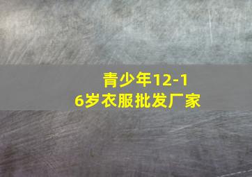 青少年12-16岁衣服批发厂家