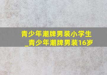 青少年潮牌男装小学生_青少年潮牌男装16岁