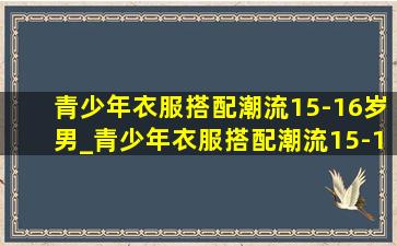 青少年衣服搭配潮流15-16岁男_青少年衣服搭配潮流15-16岁男套装