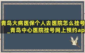 青岛大病医保个人去医院怎么挂号_青岛中心医院挂号网上预约app