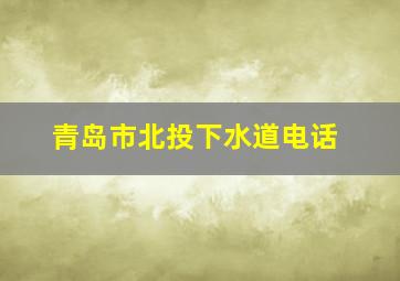 青岛市北投下水道电话