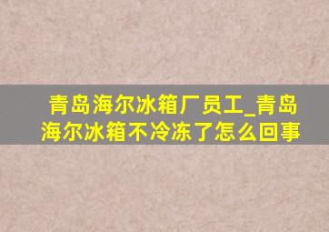 青岛海尔冰箱厂员工_青岛海尔冰箱不冷冻了怎么回事