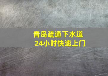 青岛疏通下水道24小时快速上门