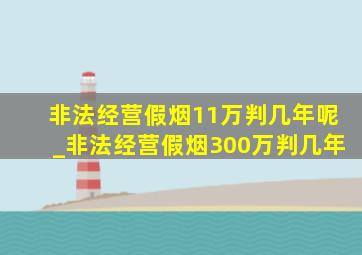 非法经营假烟11万判几年呢_非法经营假烟300万判几年