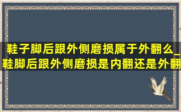 鞋子脚后跟外侧磨损属于外翻么_鞋脚后跟外侧磨损是内翻还是外翻