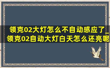 领克02大灯怎么不自动感应了_领克02自动大灯白天怎么还亮呢