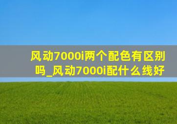 风动7000i两个配色有区别吗_风动7000i配什么线好