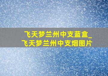 飞天梦兰州中支蓝盒_飞天梦兰州中支烟图片