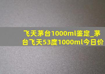 飞天茅台1000ml鉴定_茅台飞天53度1000ml今日价