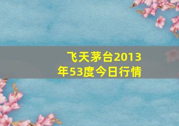 飞天茅台2013年53度今日行情