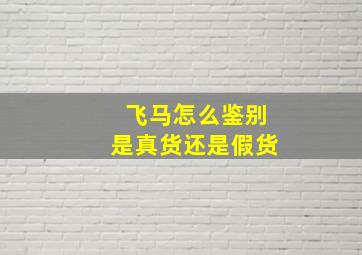 飞马怎么鉴别是真货还是假货