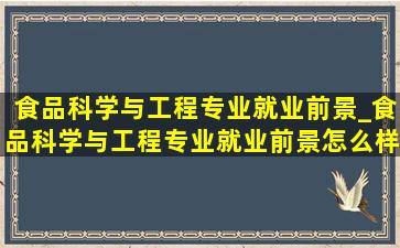 食品科学与工程专业就业前景_食品科学与工程专业就业前景怎么样