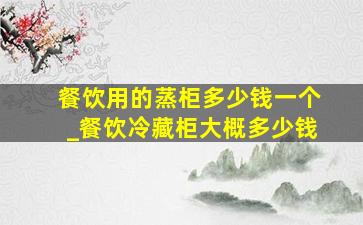 餐饮用的蒸柜多少钱一个_餐饮冷藏柜大概多少钱