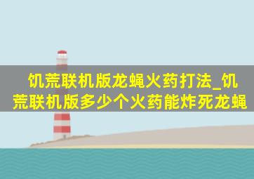 饥荒联机版龙蝇火药打法_饥荒联机版多少个火药能炸死龙蝇