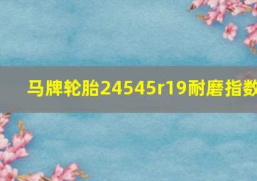 马牌轮胎24545r19耐磨指数