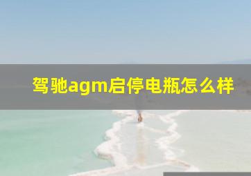 驾驰agm启停电瓶怎么样