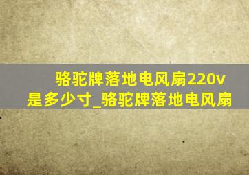 骆驼牌落地电风扇220v是多少寸_骆驼牌落地电风扇