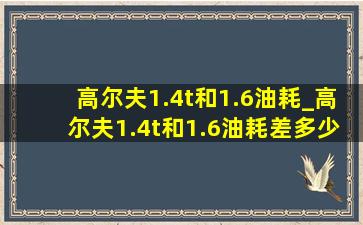 高尔夫1.4t和1.6油耗_高尔夫1.4t和1.6油耗差多少