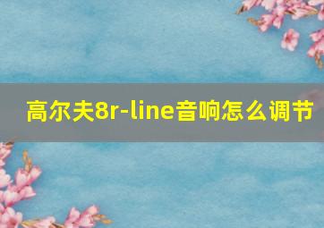 高尔夫8r-line音响怎么调节