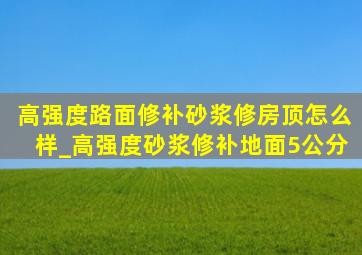 高强度路面修补砂浆修房顶怎么样_高强度砂浆修补地面5公分