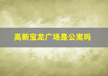 高新宝龙广场是公寓吗