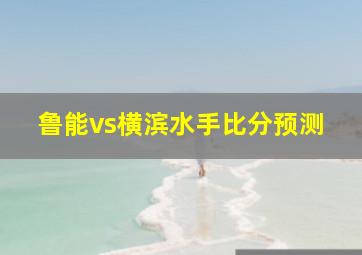 鲁能vs横滨水手比分预测