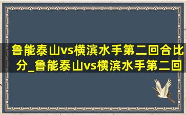 鲁能泰山vs横滨水手第二回合比分_鲁能泰山vs横滨水手第二回合