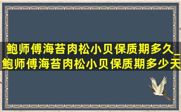 鲍师傅海苔肉松小贝保质期多久_鲍师傅海苔肉松小贝保质期多少天