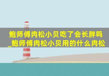 鲍师傅肉松小贝吃了会长胖吗_鲍师傅肉松小贝用的什么肉松