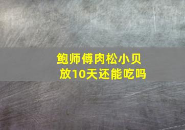 鲍师傅肉松小贝放10天还能吃吗