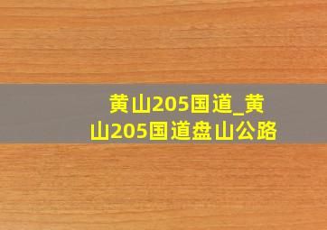 黄山205国道_黄山205国道盘山公路