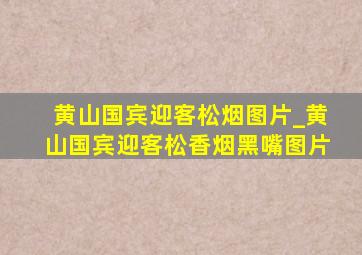 黄山国宾迎客松烟图片_黄山国宾迎客松香烟黑嘴图片