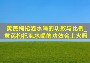 黄芪枸杞泡水喝的功效与比例_黄芪枸杞泡水喝的功效会上火吗