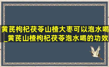 黄芪枸杞茯苓山楂大枣可以泡水喝_黄芪山楂枸杞茯苓泡水喝的功效