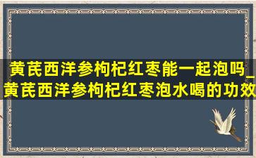 黄芪西洋参枸杞红枣能一起泡吗_黄芪西洋参枸杞红枣泡水喝的功效