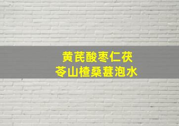 黄芪酸枣仁茯苓山楂桑葚泡水