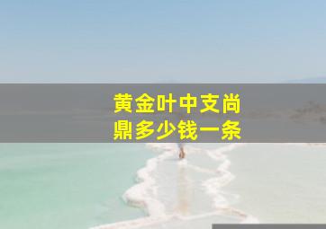 黄金叶中支尚鼎多少钱一条