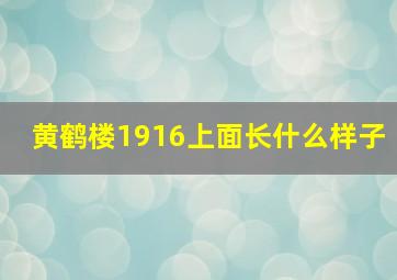 黄鹤楼1916上面长什么样子