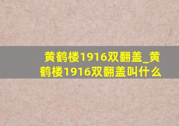 黄鹤楼1916双翻盖_黄鹤楼1916双翻盖叫什么