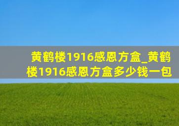 黄鹤楼1916感恩方盒_黄鹤楼1916感恩方盒多少钱一包