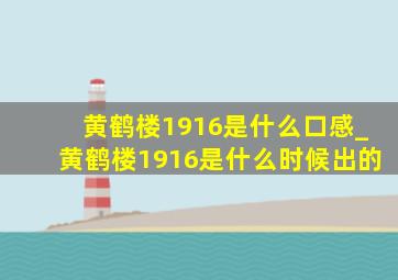 黄鹤楼1916是什么口感_黄鹤楼1916是什么时候出的