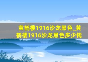 黄鹤楼1916沙龙黑色_黄鹤楼1916沙龙黑色多少钱