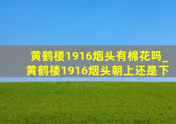 黄鹤楼1916烟头有棉花吗_黄鹤楼1916烟头朝上还是下