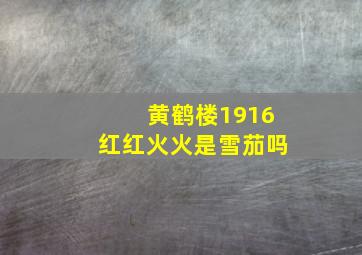 黄鹤楼1916红红火火是雪茄吗